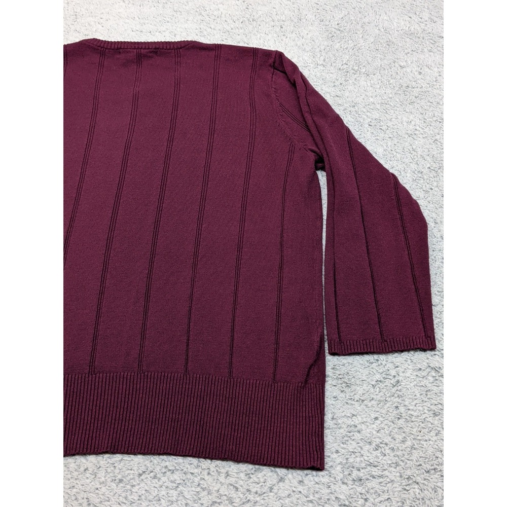 Vintage Style Apostrophe‎ Sweater Burgundy XL Sequins Boho Pullover Cozy Y2K - Picture 12 of 12